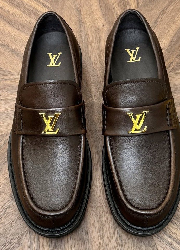Louis Vuitton Dark Brown Lug Sole Loafers — hero