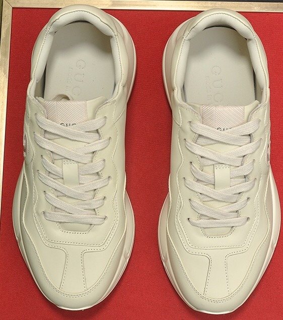 Gucci Ivory and Pale Pink Chunky Sneakers — hero