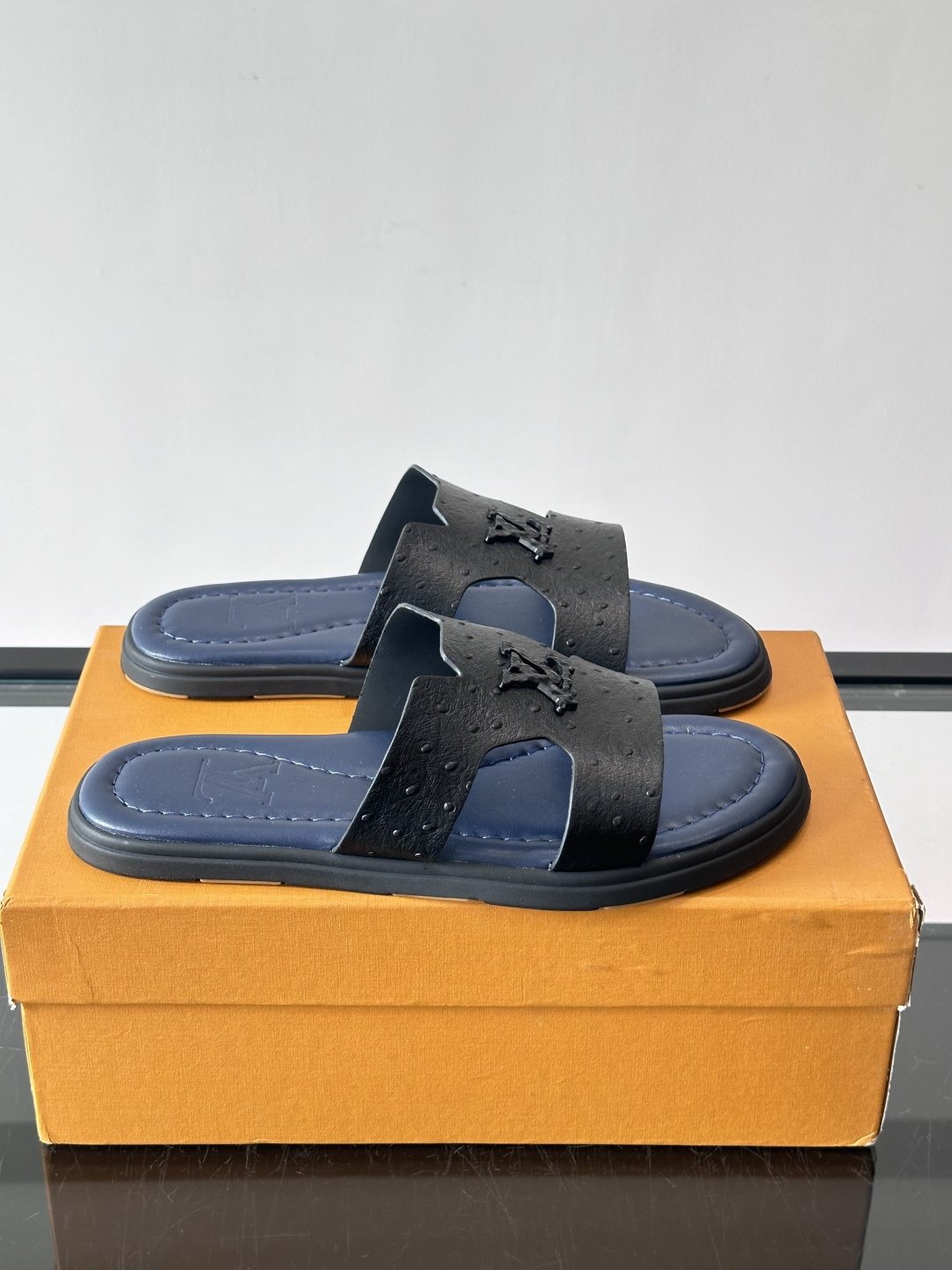 Louis Vuitton Monogram Slide Sandals — front