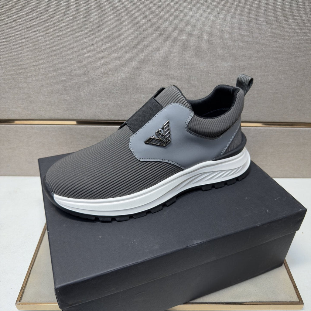 Armani Black Slip-On Sneakers — side