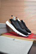 Brunello Cucinelli Contrast Panel Low-Top Sneakers — front