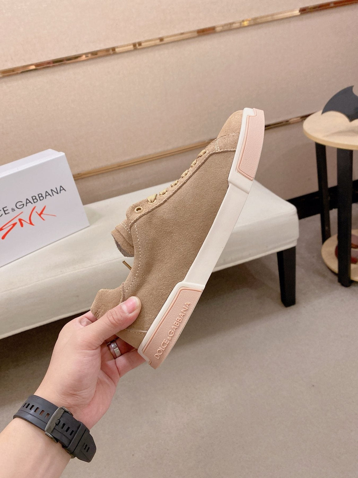 Dolce & Gabbana Low-Top Lace-Up Sneakers — front