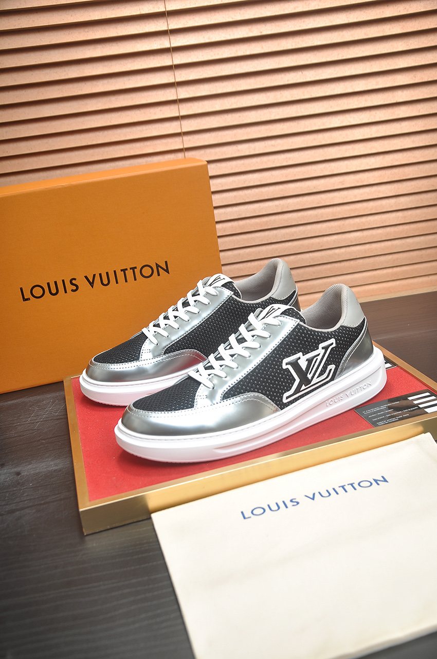 Louis Vuitton Metallic Panel Low-Top Sneakers — side