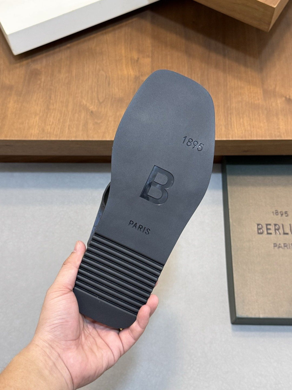 Berluti Double-Buckle Slide Sandals — detail