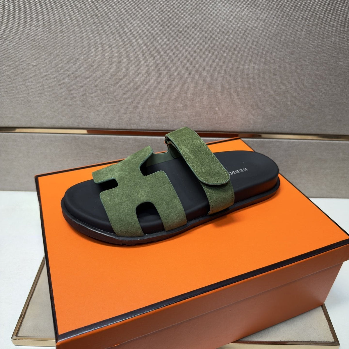 Hermès Cutout Slide Sandals — front